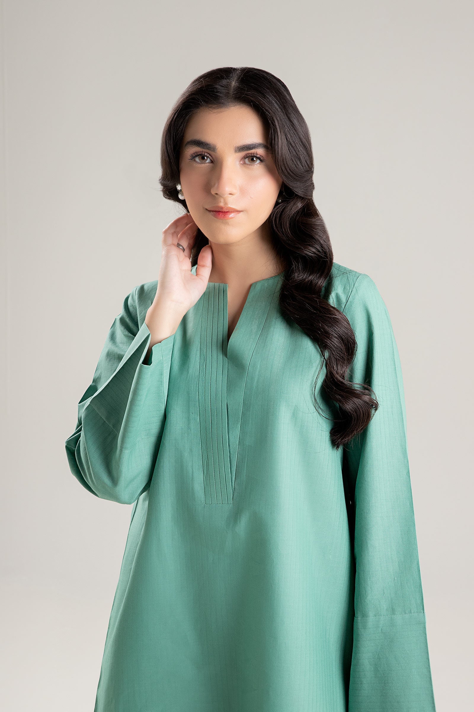 Dyed Self Pinstripe Shirt M basics By Maria B PK Dyed self pinstripe shirt m basics by maria b pk