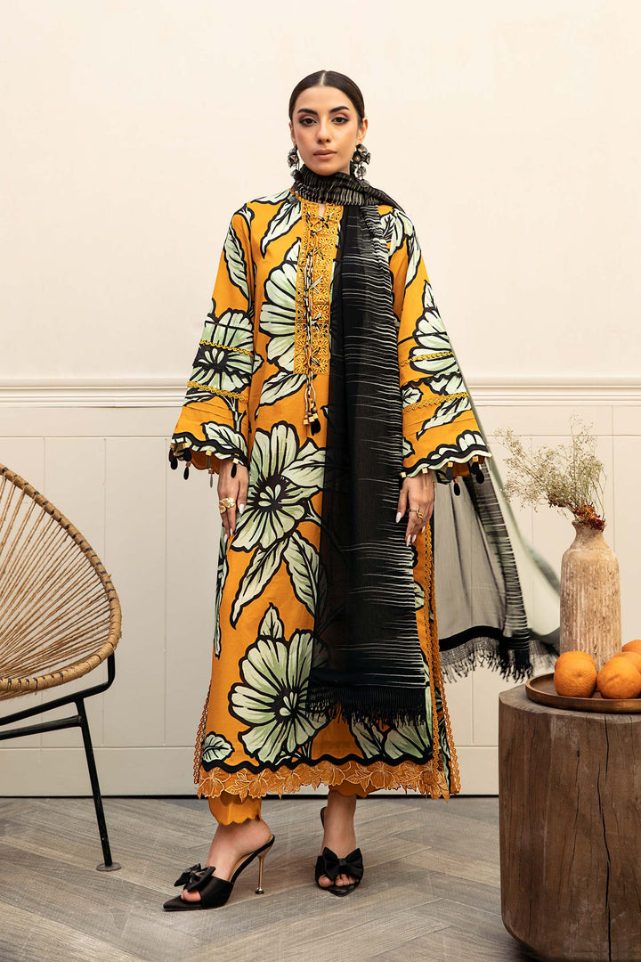 3 Pc Unstitched Embroidered Lawn Suit | MB-CUS25-902A All Sale MUS902A-999-MTD