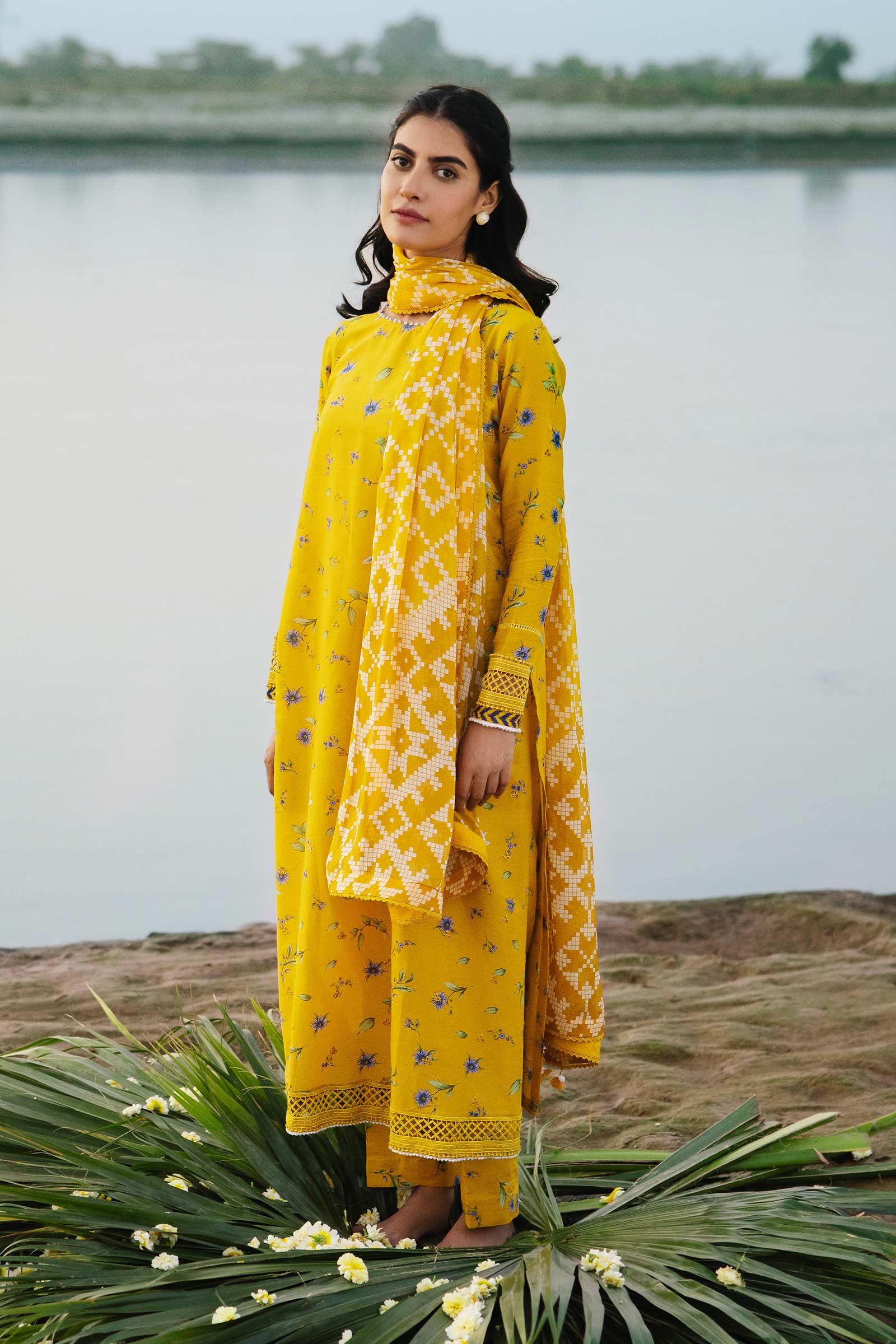 M Basics by Maria B Embroidered Suits Unstitched 3 Piece MB24UF D-04 - Festive Collection main image 1