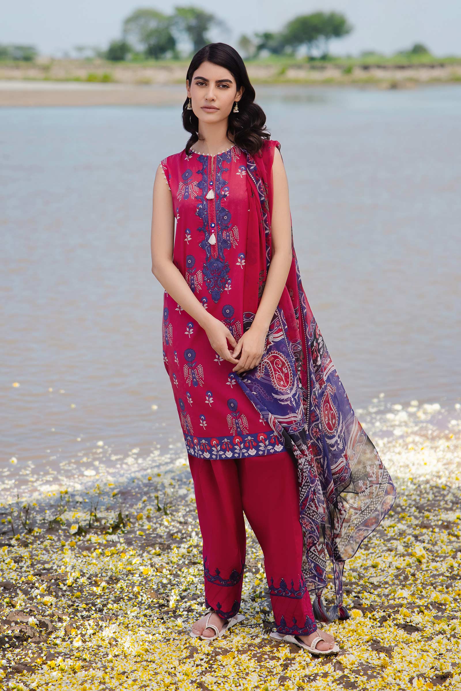 3 Piece Unstitched Embroidered Suit 412 B M Basics By Maria B PK 3-piece-unstitched-embroidered-suit-412-b-m-basics-by-maria-b-pk