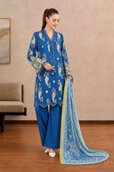 3 Pc Unstitched Printed Twill Suit