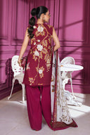 3 Pc Unstitched Printed Linen Suit