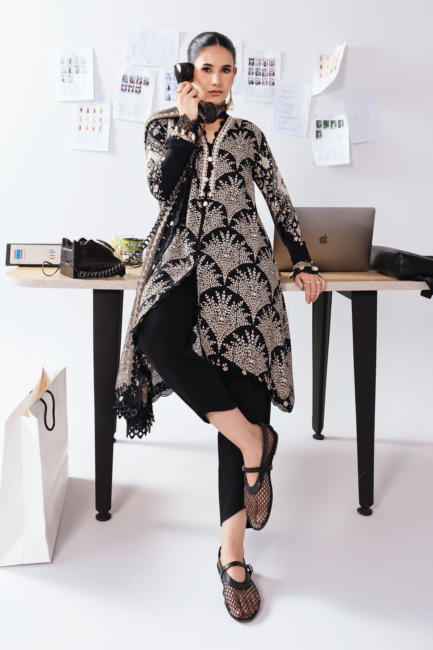 3 Pc Unstitched Printed Linen Suit