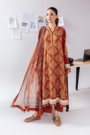 3 Pc Unstitched Printed Linen Suit