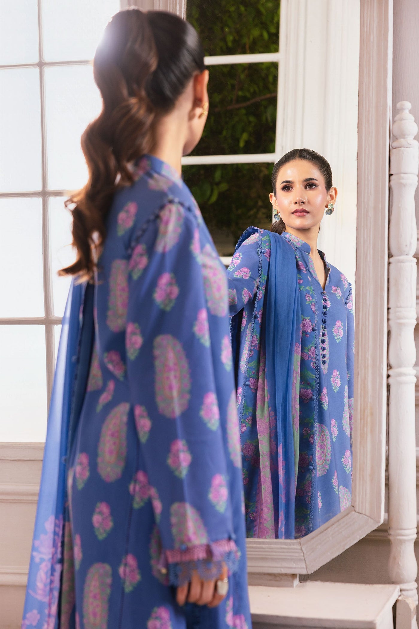 3 Pc Unstitched Printed Linen Suit