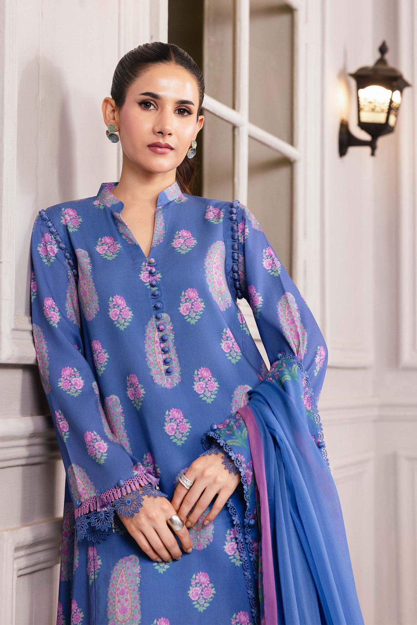 3 Pc Unstitched Printed Linen Suit