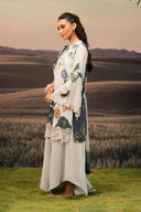 3 Pc Unstitched Embroidered Arabic Lawn Suit | MB-PFUS25-07B