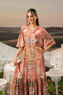 3 Pc Unstitched Embroidered Arabic Lawn Suit | MB-PFUS25-04B
