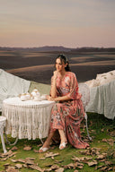 3 Pc Unstitched Embroidered Arabic Lawn Suit | MB-PFUS25-04B