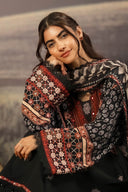 3 Pc Unstitched Embroidered Arabic Lawn Suit | MB-PFUS25-09A