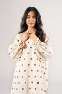 2 Pc Embroidered Textured Cotton Suit