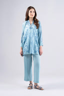 2 Pc Printed Slub Lawn Suit