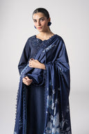 2 Pc Embroidered Lurex Texture Suit
