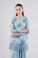 2 Pc Embroidered Jacquard Suit