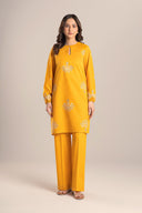 2 Pc Embroidered Crosshatch Lawn Suit