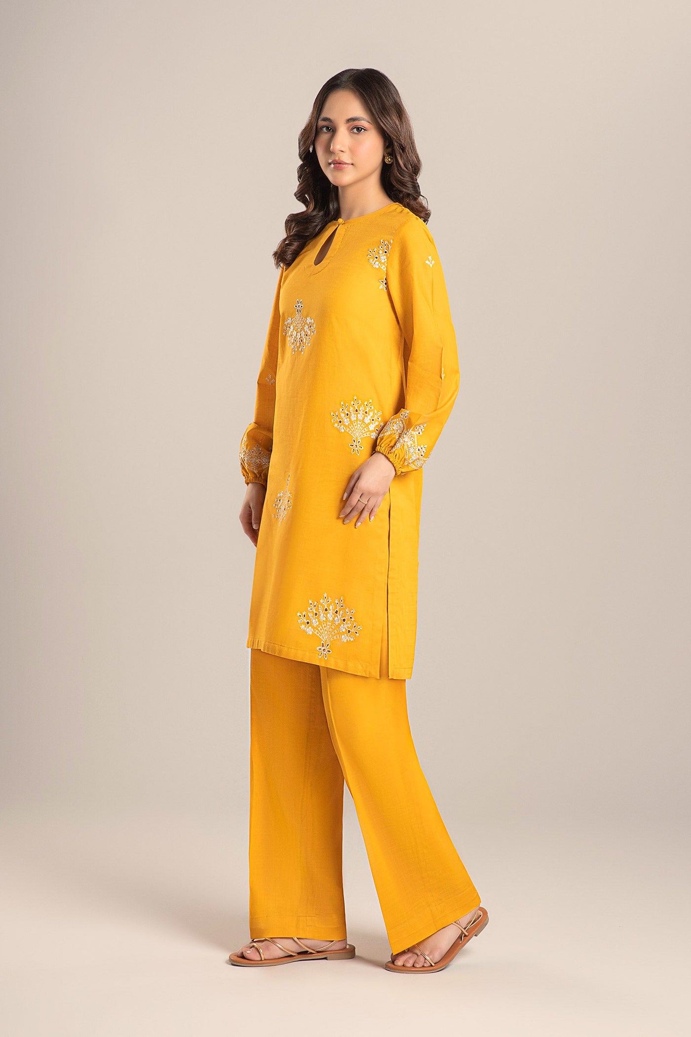 2 Pc Embroidered Crosshatch Lawn Suit