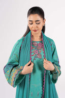 2 Pc Embroidered Lurex Mukaish Suit