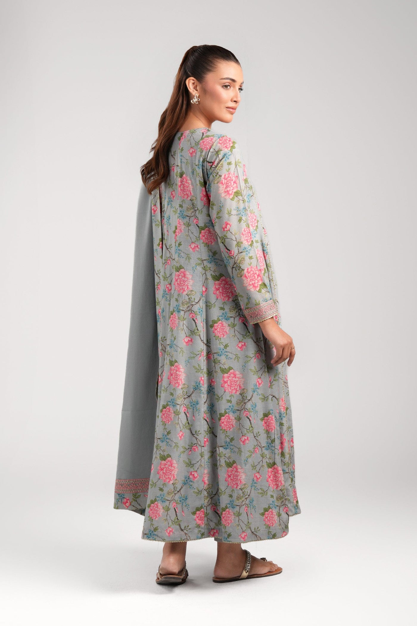 2 Pc Embroidered Zari Stripes Suit | MB-CS25-132
