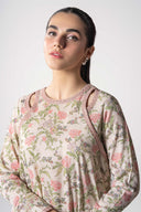 2 Pc Embroidered Zari Stripes Suit