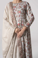 2 Pc Embroidered Zari Stripes Suit