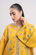 3 Pc Printed Silk Suit