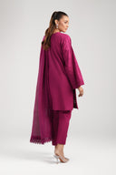 3 Pc Embroidered Dobby Suit