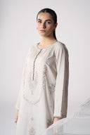 3 Pc Embroidered Slub Lawn Suit