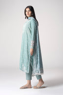 3 Pc Embroidered Mesh Lurex Dots Suit