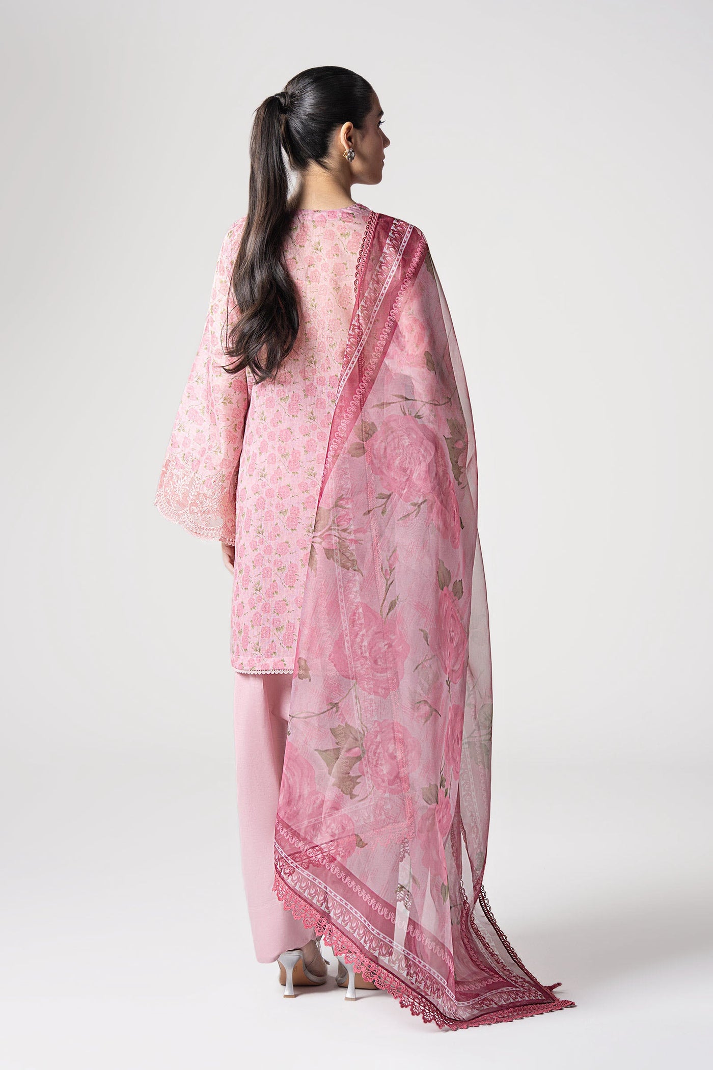 3 Pc Embroidered Dobby Suit | MB-CS25-145
