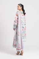 3 Pc Printed Silk Suit