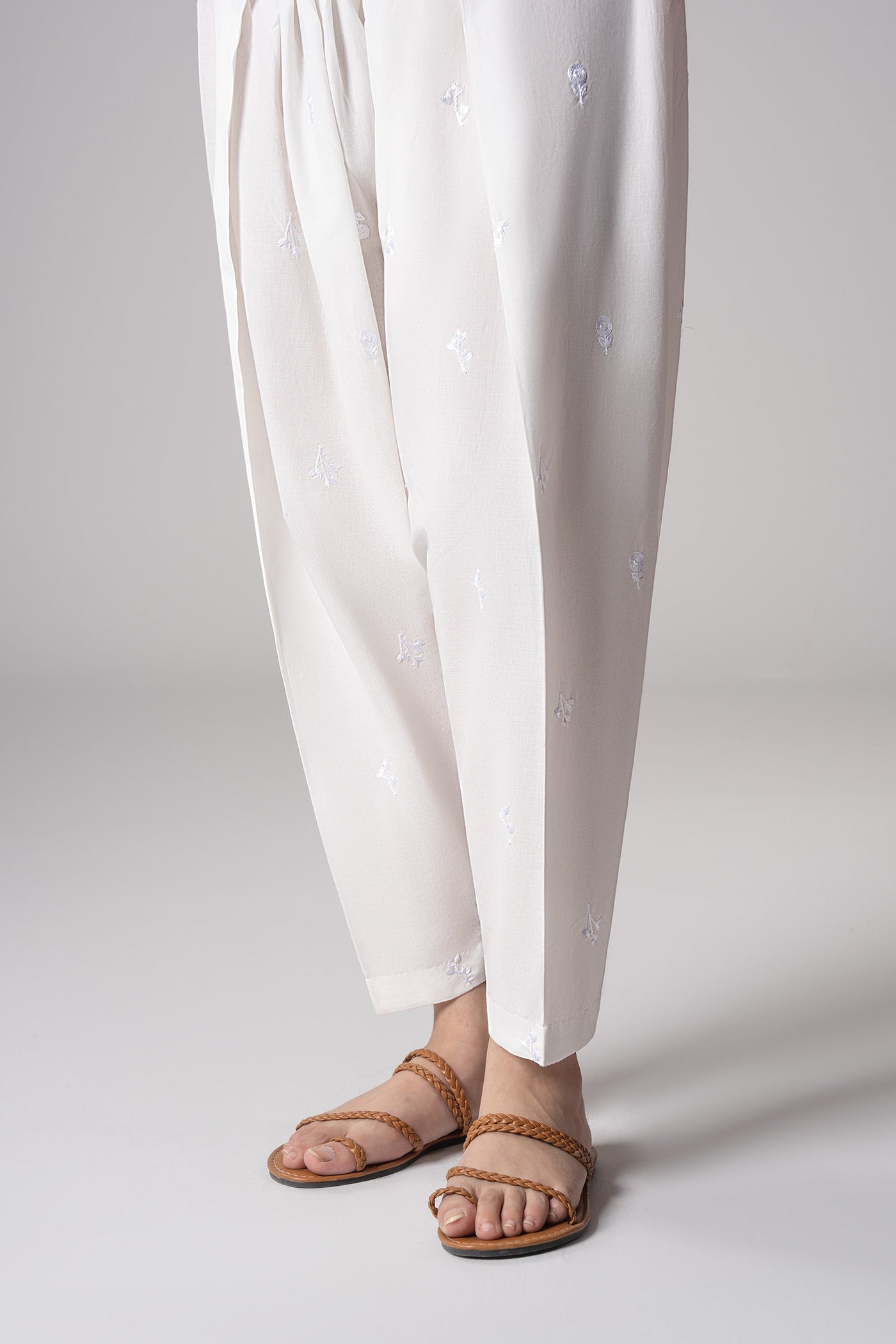 Embroidered Cambric Shalwar | MB-CS25-152