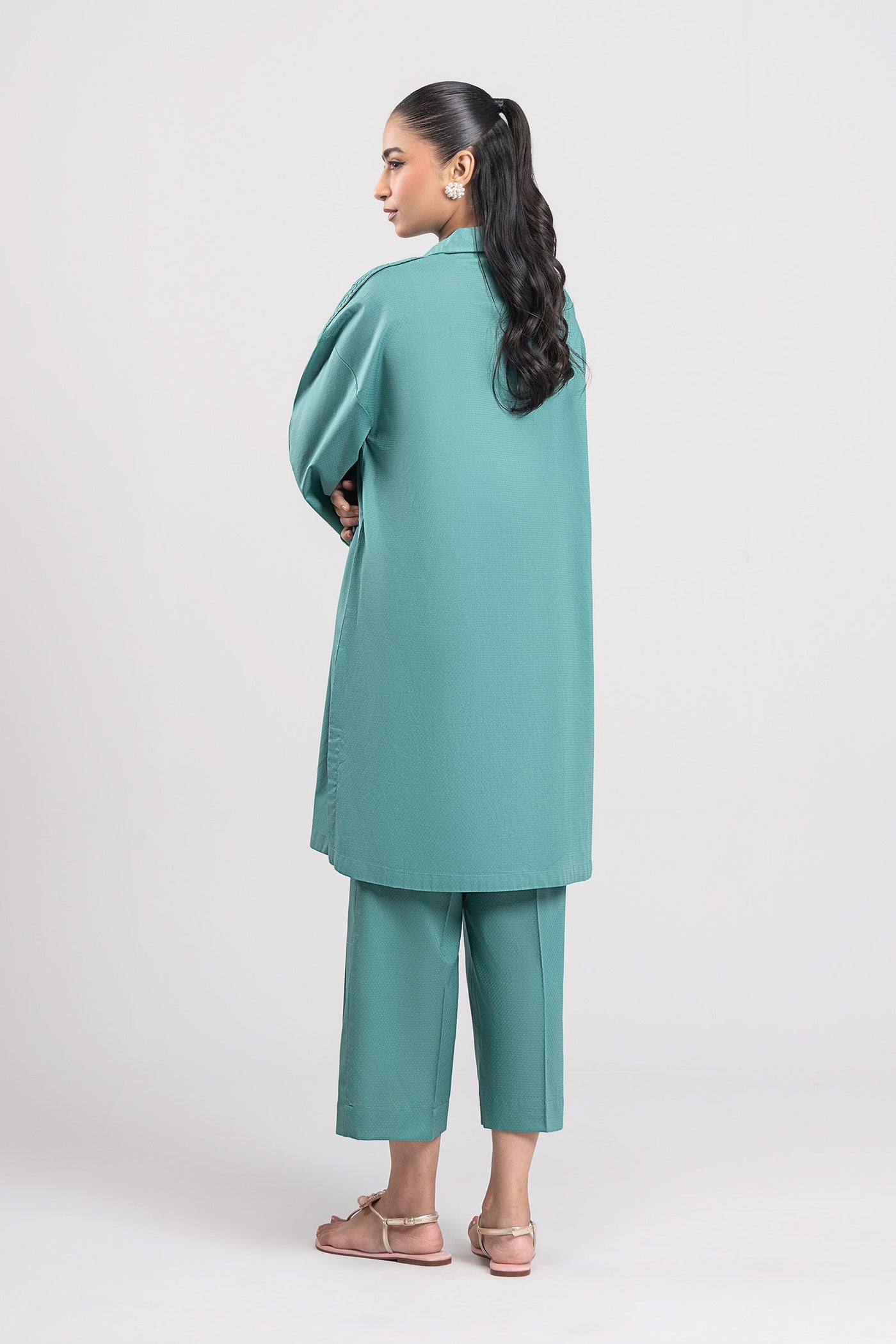 2 Pc Embroidered Dobby Viscose Suit