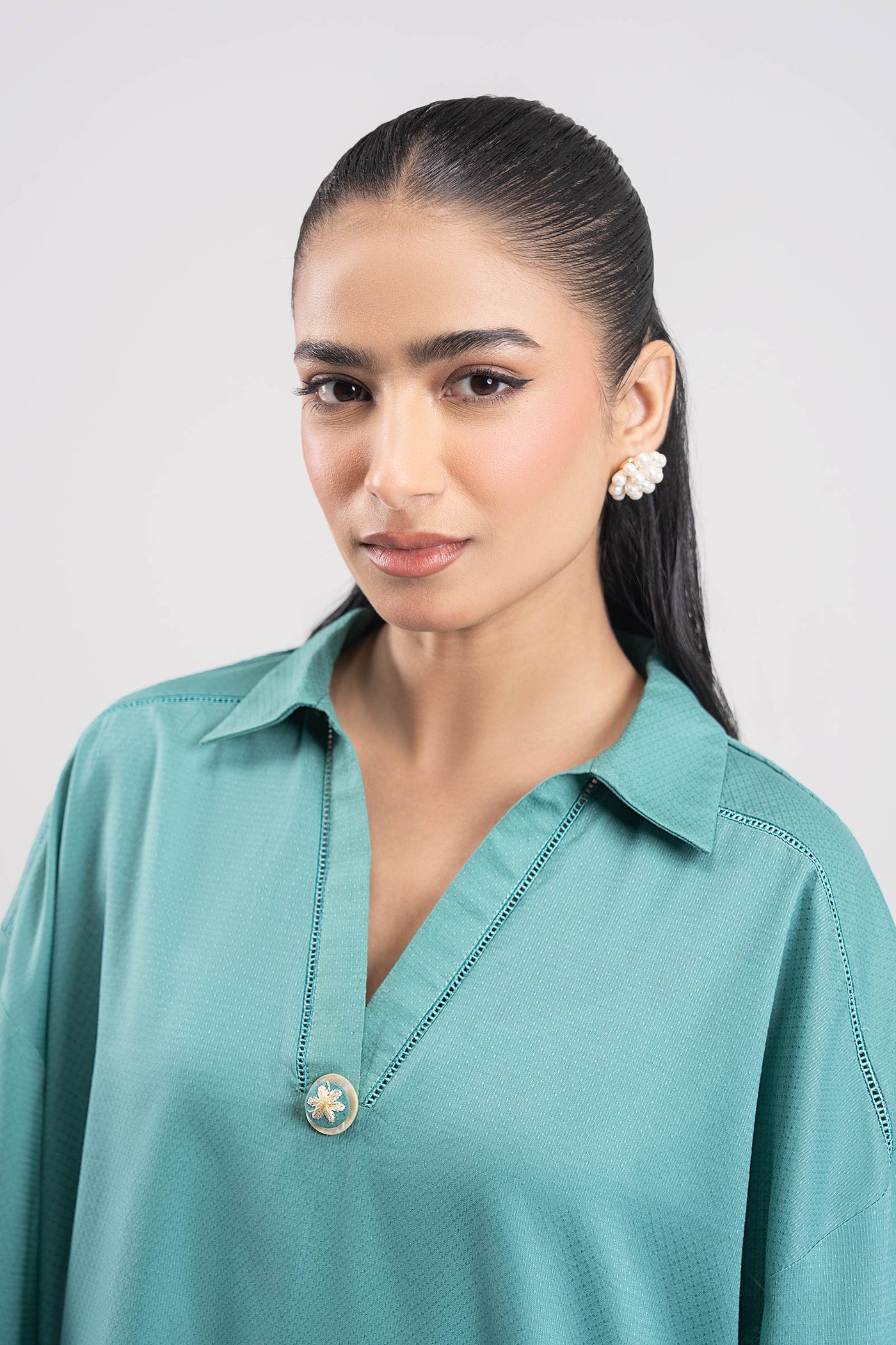 2 Pc Embroidered Dobby Viscose Suit