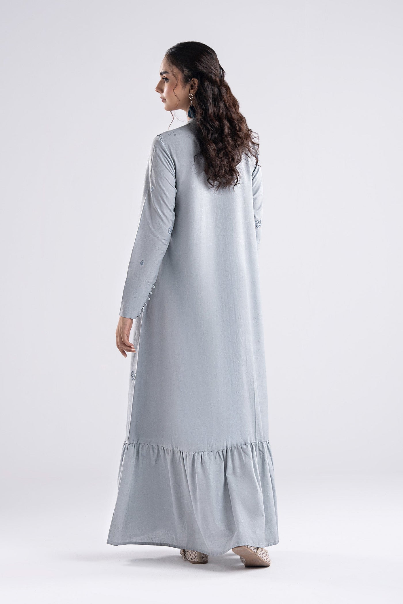 Embroidered Dobby Viscose Dress