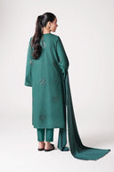 2 Pc Embroidered Textured Cotton Suit