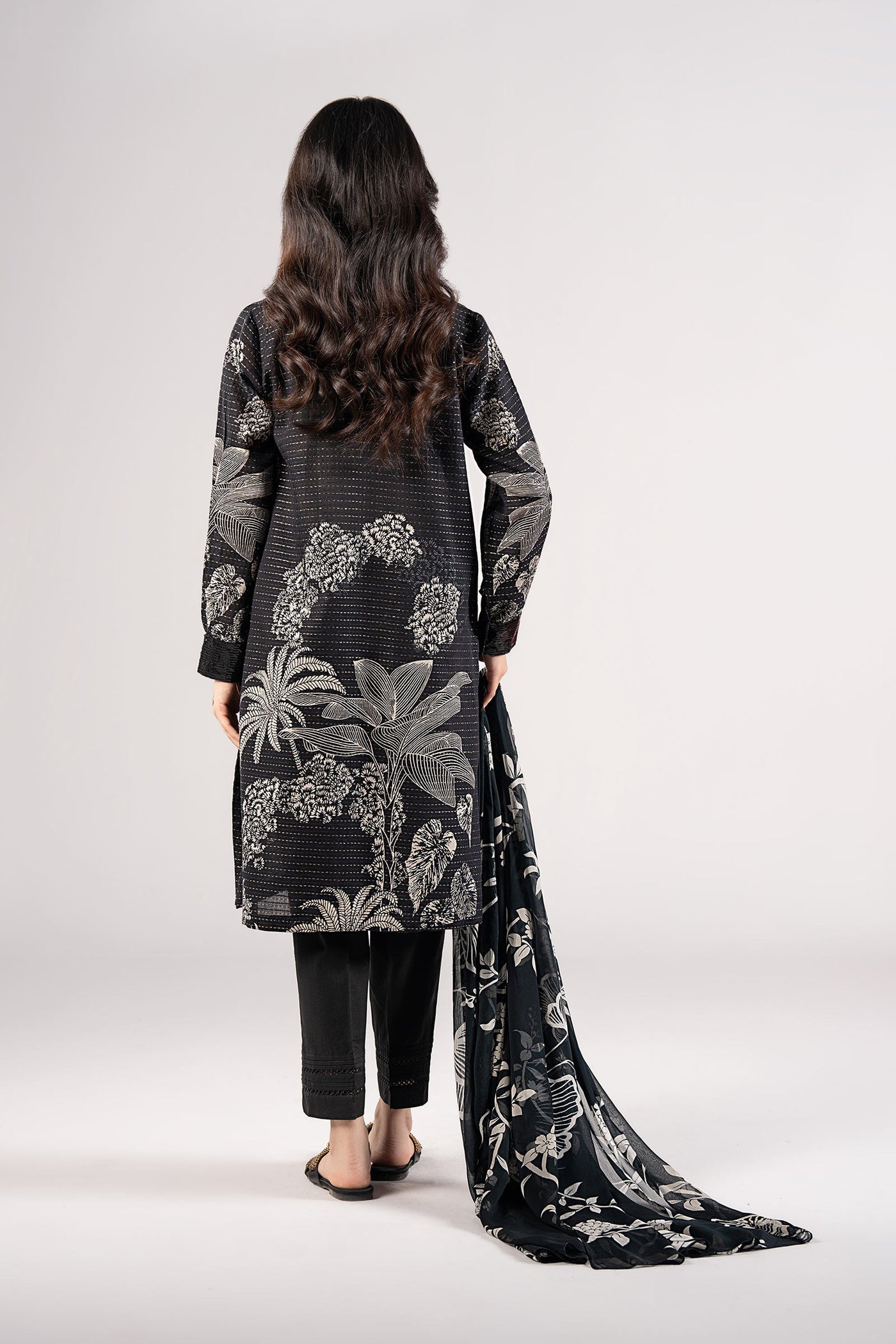 2 Pc Embroidered Lurex Cotton Suit | MB-CS25-174