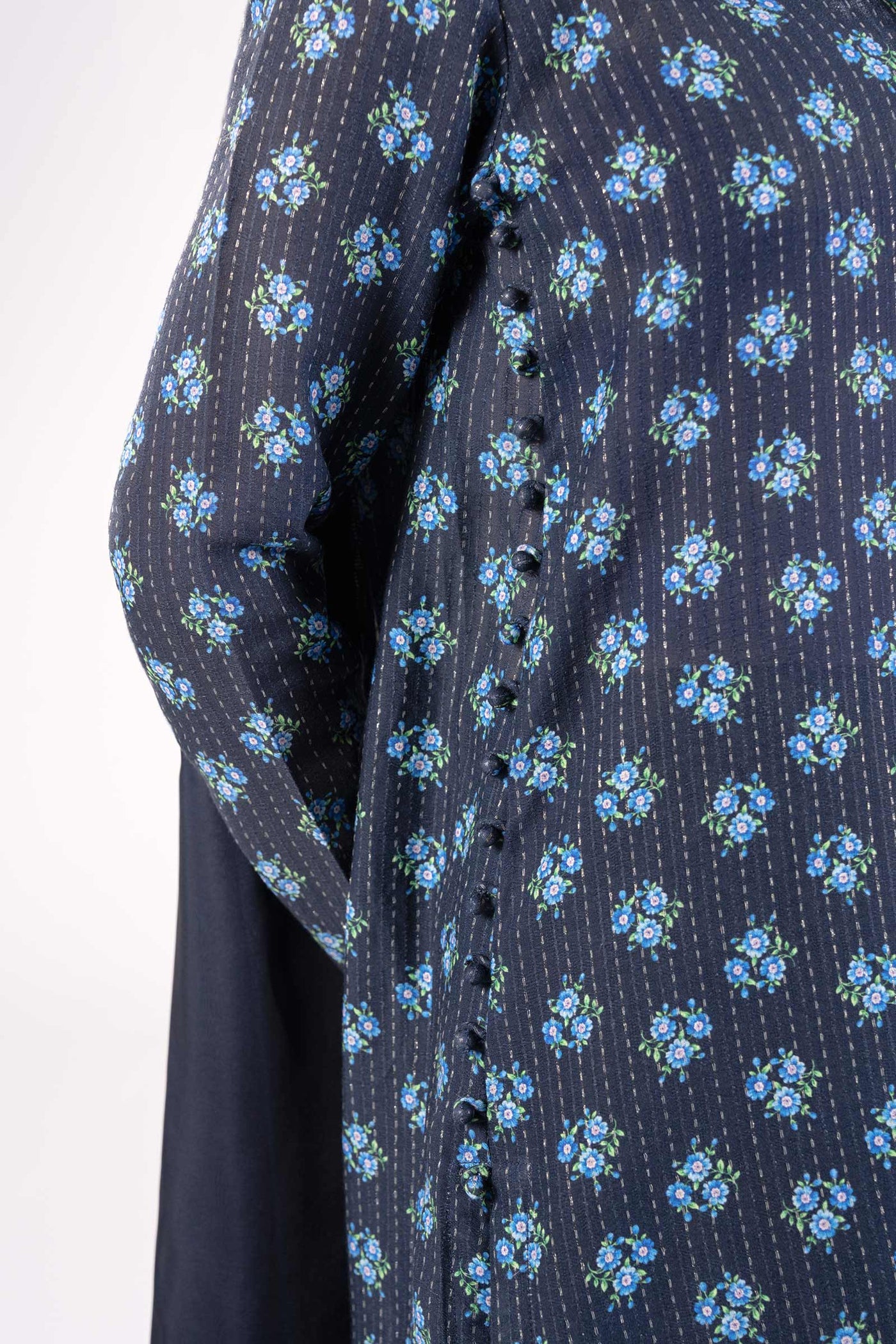 2 Pc Printed Lurex Cotton Suit