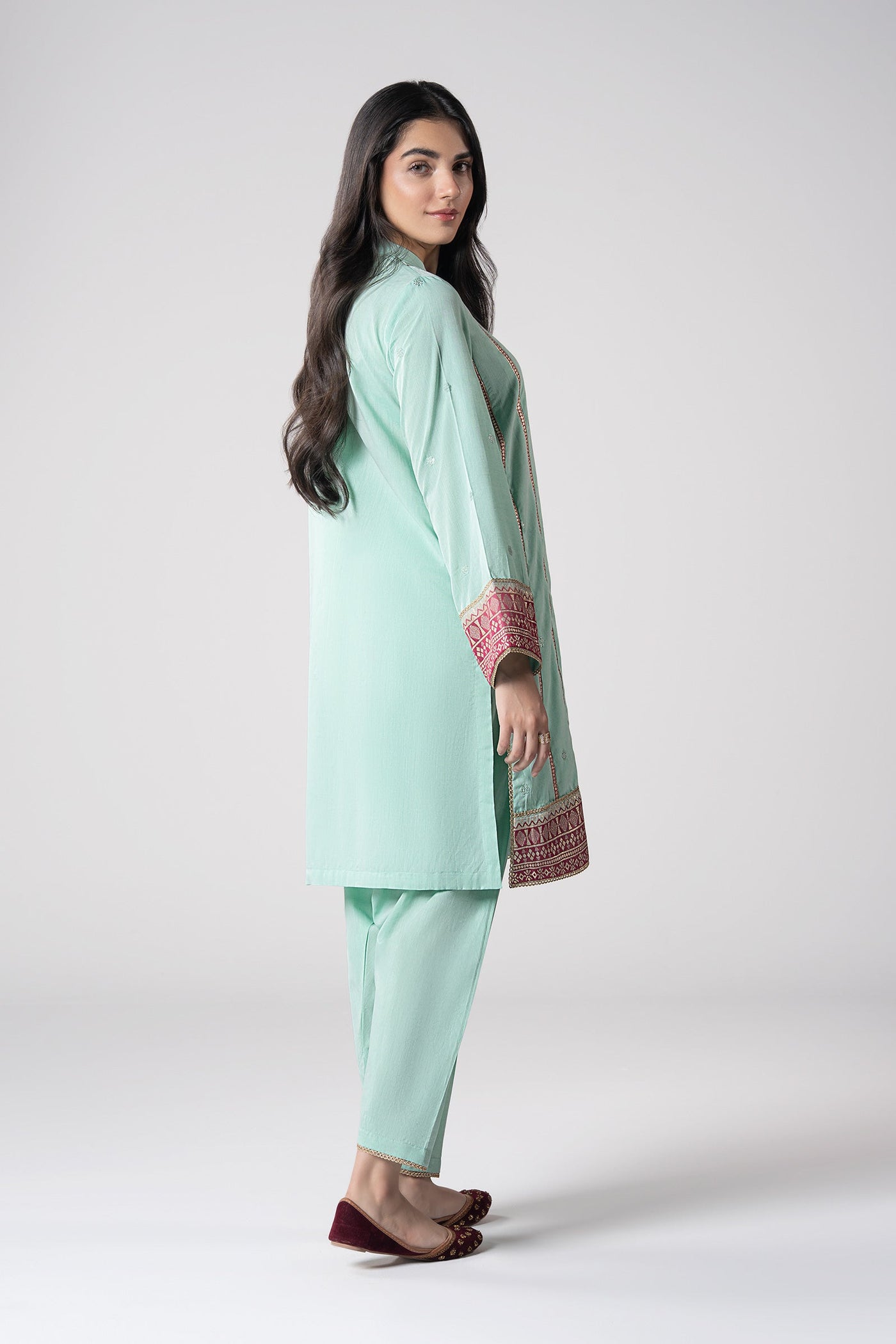 2 Pc Embroidered Two Tone Suit | MB-CS25-182