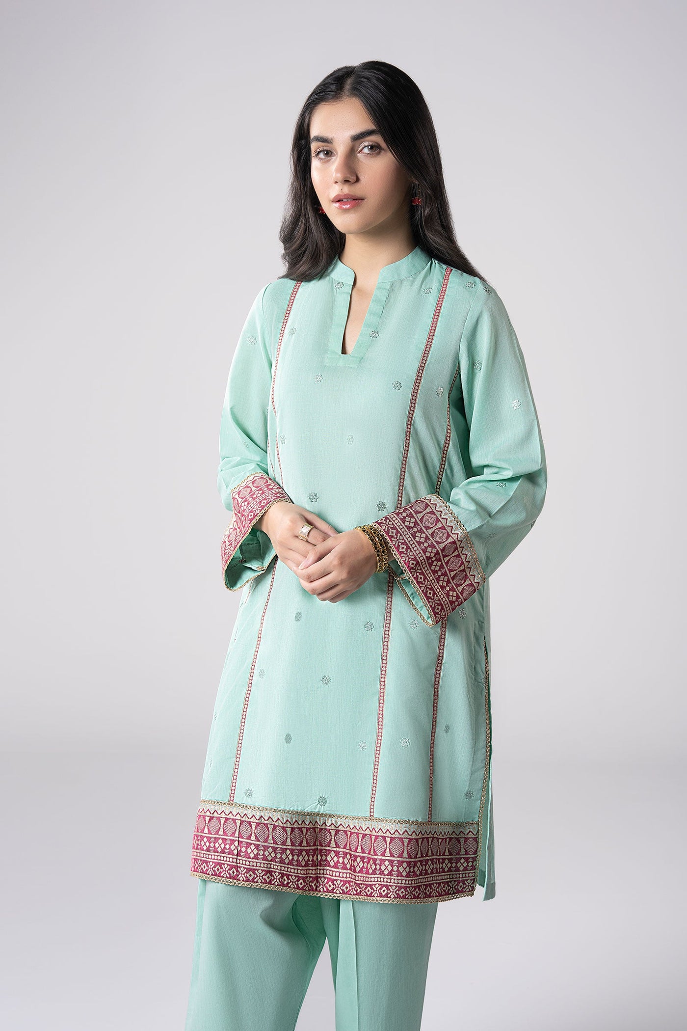 2 Pc Embroidered Two Tone Suit | MB-CS25-182