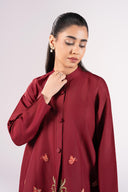2 Pc Embroidered Textured Cotton Suit