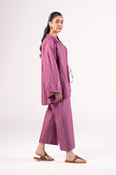 2 Pc Dyed Textured Cotton Suit