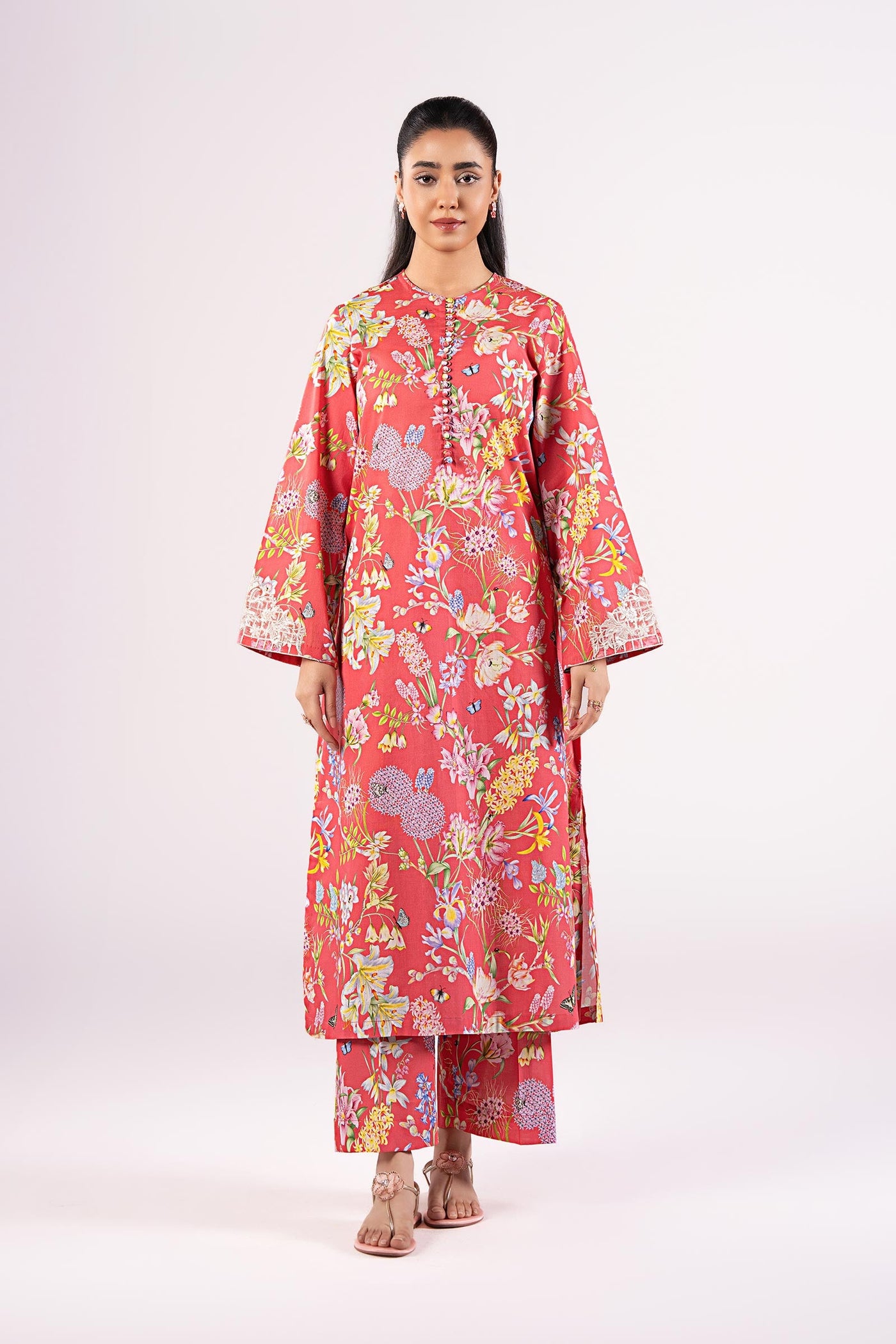 2 Pc Embroidered Slub Lawn Suit | MB-CS25-188