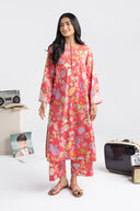 2 Pc Embroidered Slub Lawn Suit