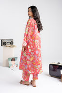 2 Pc Embroidered Slub Lawn Suit