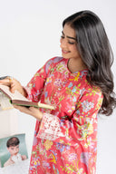 2 Pc Embroidered Slub Lawn Suit