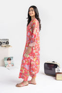 2 Pc Embroidered Slub Lawn Suit