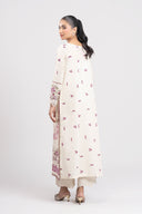 2 Pc Embroidered Slub Lawn Suit