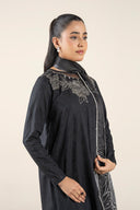 3 Pc Embroidered Dobby Viscose Suit