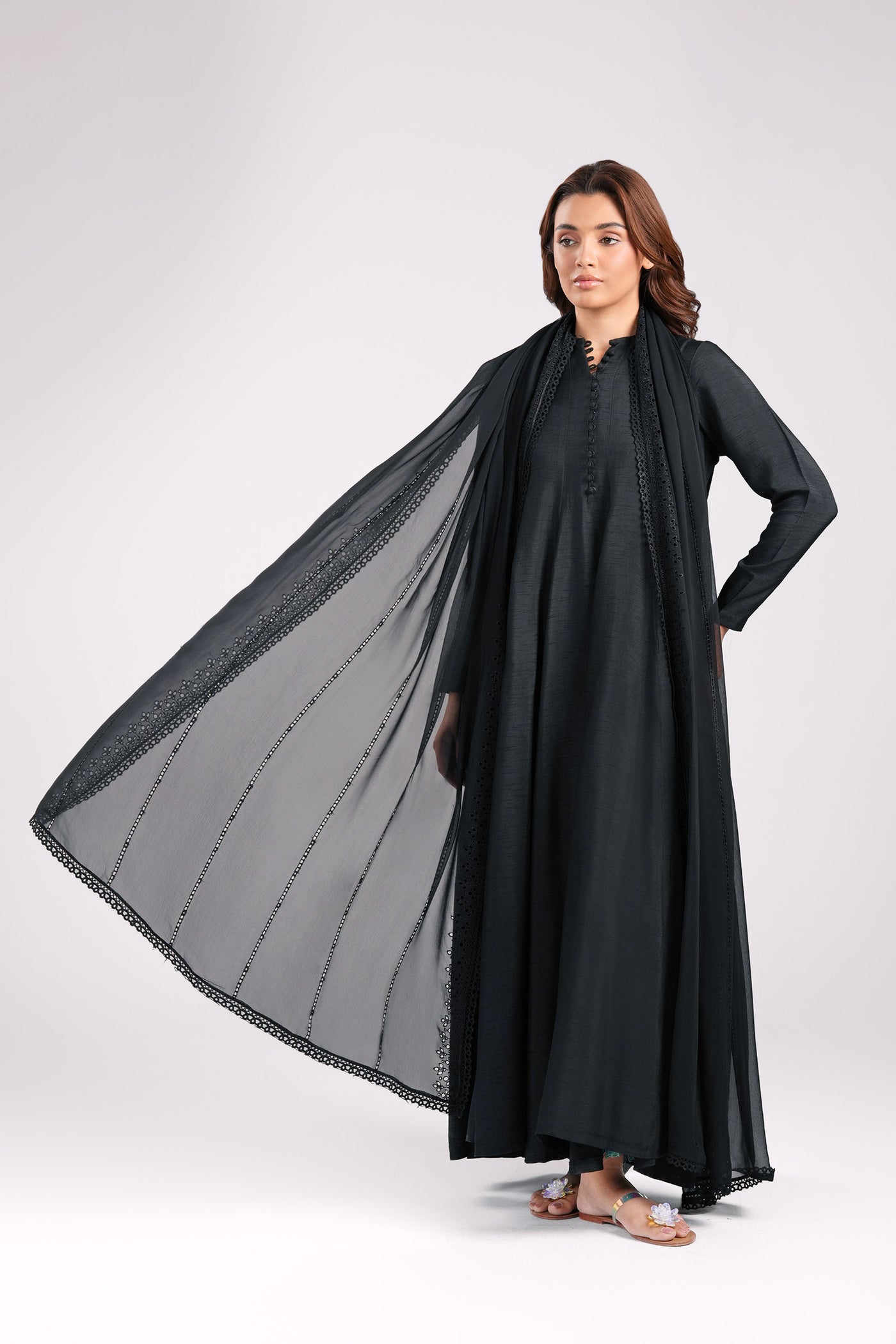Embroidered Chiffon Dupatta | MB-CS25-29
