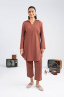 2 Pc Dyed Seersucker Suit
